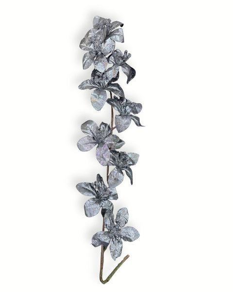 Flor plata metal RE3