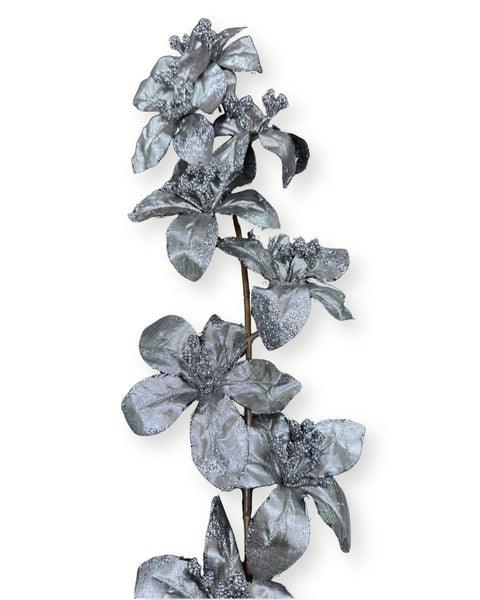 Flor plata metal RE3