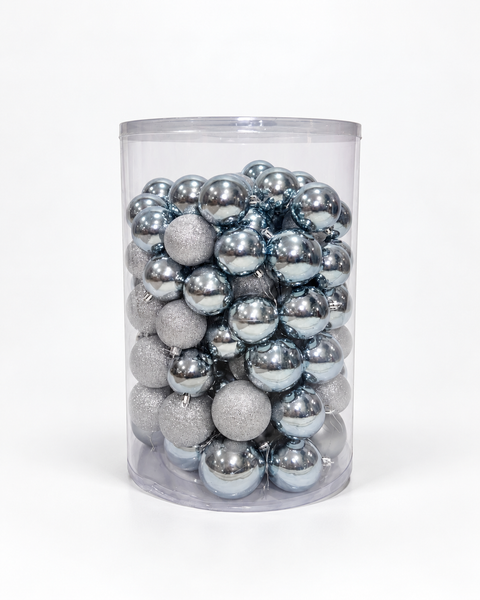 Bolas x 106 pcs 6-7-8 cm Plata - foto adicional