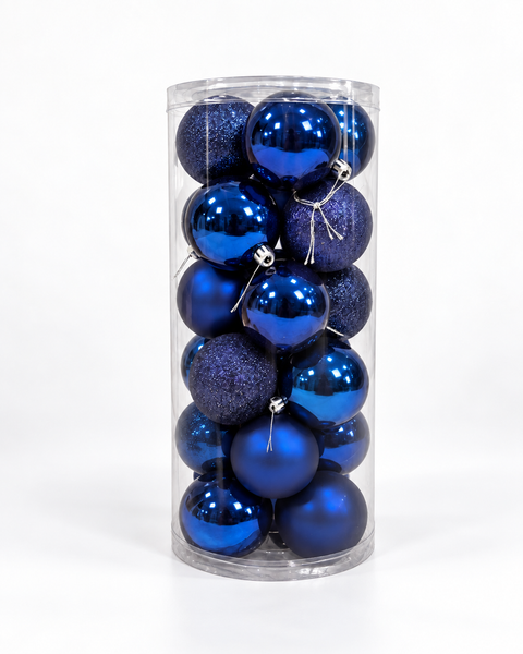 Bolas x24 pcs 8 cm Azul noche - foto 1