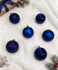 Bolas x24 pcs 8 cm Azul noche - foto adicional