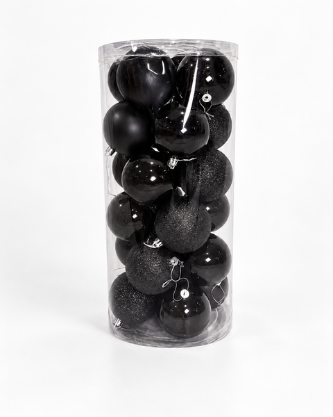 Bolas x24 pcs 8 cm Negro - foto 1