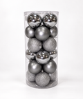 Bolas x24 pcs 8 cm Plata - foto 1