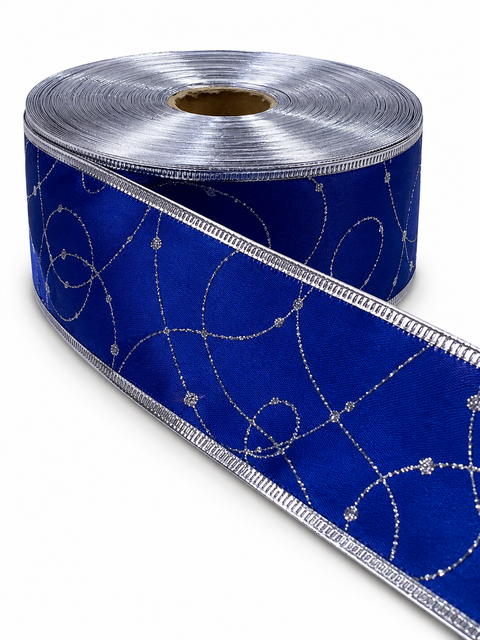Cinta Azul Lineas Plata CIN 22 - foto 1