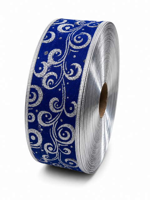 Cinta Azul Arabezco Plata CIN 23 - foto 1