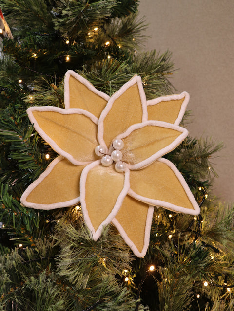 Flor terciopelo crema - foto 1