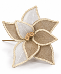 Flor boton blanca cafe - foto 1