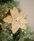Flor yute café 26cm - foto adicional