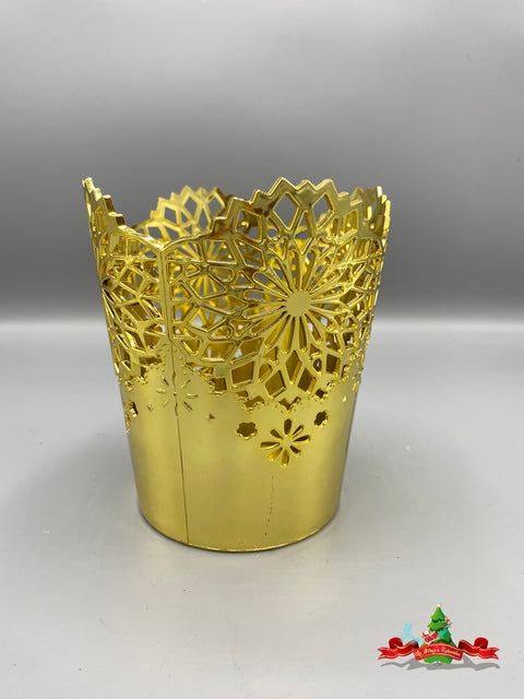 JARRON PLASTICO DORADO