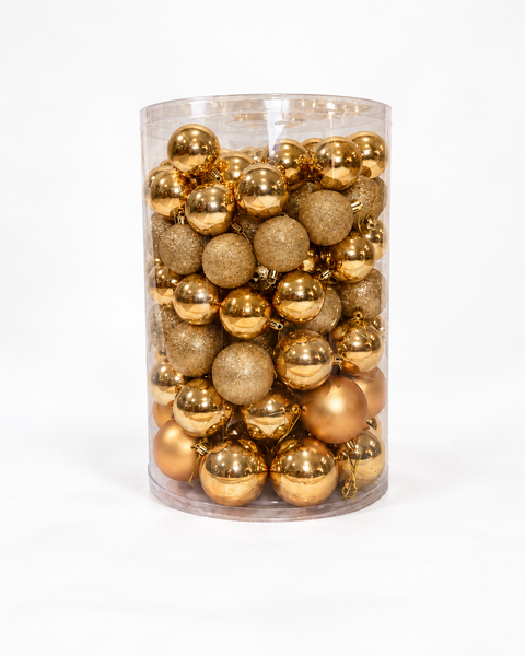 Bolas x 106 pcs 6-7-8 cm Dorado - foto adicional