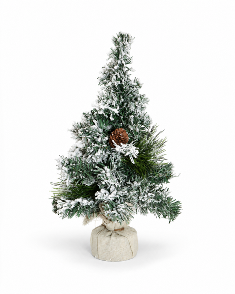 Mini Árbol Nevado con piñas - foto 1