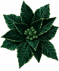 Poinsettia de Terciopelo Verde - foto adicional