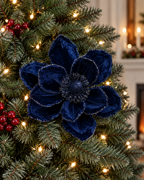 Magnolia de Terciopelo Azul Rey - foto adicional