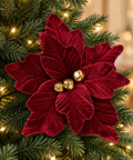 Poinsettia de Terciopelo Vinotinto 20 cm - foto 1