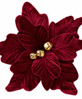Poinsettia de Terciopelo Vinotinto 20 cm - foto adicional