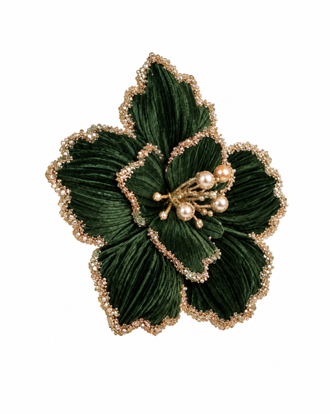 Flor Classy Terciopelo con Brillo - foto 1