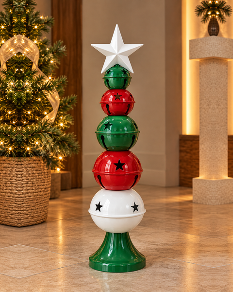 Árbol de Cascabeles Pequeño con Estrella Blanca - foto adicional