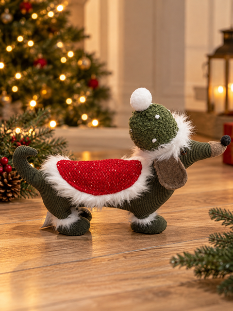 Perrito Salchicha Navideño Verde - foto 1