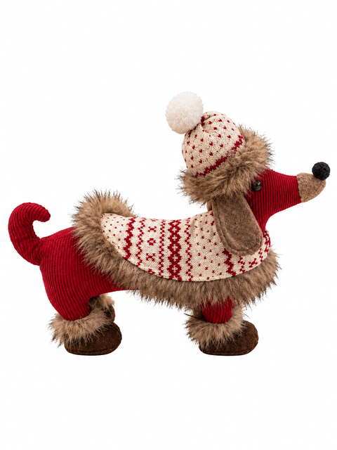 Perrito Salchicha Navideño Vinotinto - foto adicional
