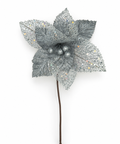 Flor navideña gamuza y malla 20 cm - foto 1