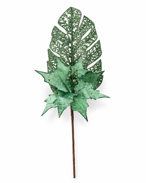Flor con follaje de hoja 32 cm - foto 1
