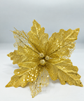Flor navideña con escarcha de 20 cm - foto 1